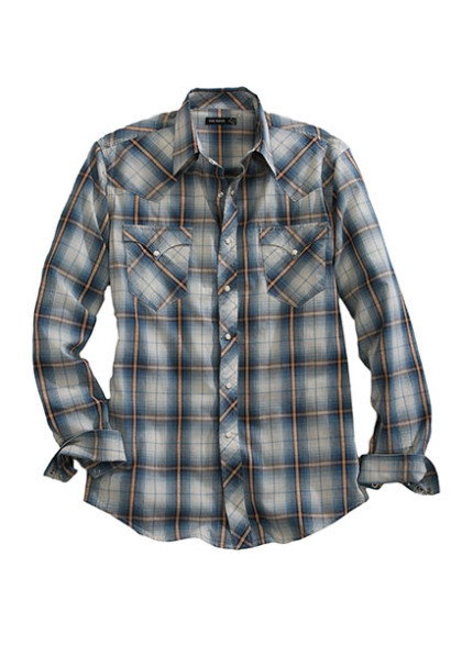 Mens Tin Haul Long Sleeve Western Shirt ~  DIAMOND BACK DOBBY