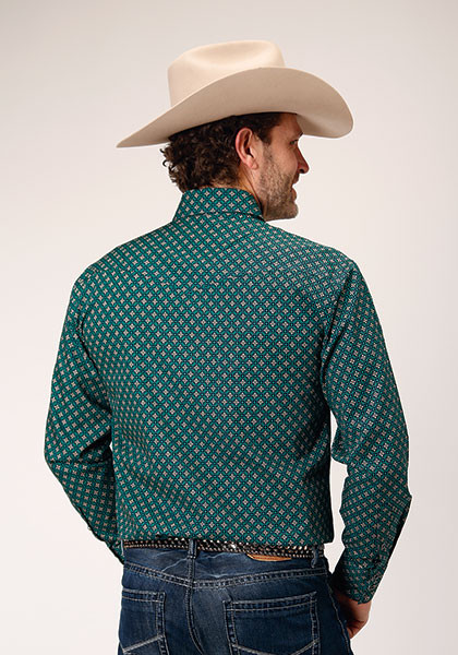Roper 1847 Four Leaf Foulard (Red) - Men's Western Shirt