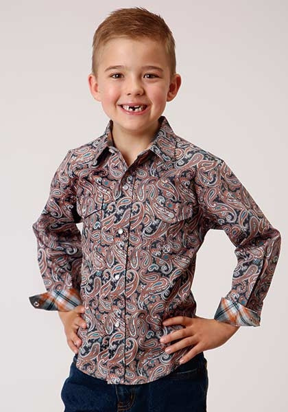 Boy's Western Shirt ~ CANYON PAISLEY