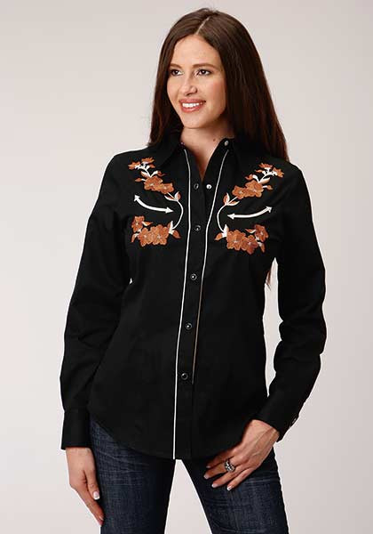 Womens Embroidered Show Shirt ~ Classic Autumn
