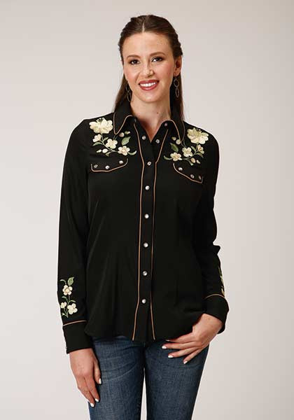 Roper Womens Western Shirt ~ Yellow Rose