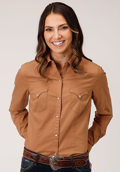Roper Womens Western Shirt ~ CARAMEL