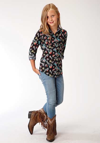 Girl's Western Shirt ~ COWGIRL PRINT