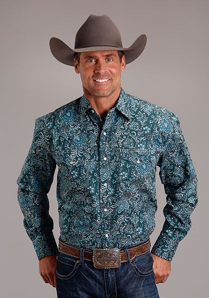 Stetson Western Shirt ~ FOREST PAISLEY