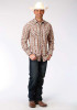 Roper Long Sleeve Shirt ~ BROWN, RUST & CREAM PLAID
