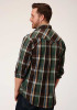 Roper Big & Tall Long Sleeve Western Shirt ~ OLIVE PLAID