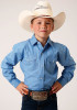 Boys Western Cowboy  Snap Shirt ~HERITAGE BLUE