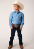 Boys Western Cowboy  Snap Shirt ~HERITAGE BLUE