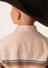 Boys Western Cowboy  Snap Shirt ~ TAN AND BROWN BORDER