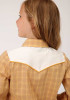 Girl's Western Fancy Cowgirl Shirt ~ BUTTERSCOTCH PLAID
