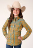 Girl's Western Cowgirl Shirt ~BUTTERSCOTCH/TURQUOISE PLAID