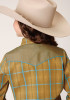 Girl's Western Cowgirl Shirt ~BUTTERSCOTCH/TURQUOISE PLAID