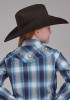 Girl's Western Cowgirl Shirt ~ MULTI BLUE & WHITE PLAID