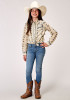 Roper Girls Western Shirt ~ FLORAL STRIPE