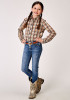 Roper Girls Western Shirt ~ BROWN PLAID,