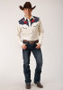 Embroidered Old West  Mens Western Shirt ~ P/R TWILL W/CONTRAST BU YOKES