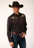 Embroidered Old West  Mens Western Shirt ~ P/R TWILL