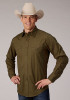 Pearl Snap Mens Western Shirt ~ SOLID POPLIN - COCOA