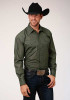 Roper Long Sleeve Snap Shirt ~ OLIVE STAR FOULARD