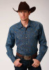 Roper Long Sleeve Snap Shirt ~ BLUE PAISLEY