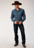 Roper Long Sleeve Snap Shirt ~ BLUE PAISLEY