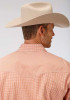 Roper Long Sleeve Shirt ~ MINI CHECK - ORANGE