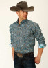 Roper Big & Tall Long Sleeve Western Shirt ~ MOSAIC PAISLEY