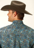 Roper Big & Tall Long Sleeve Western Shirt ~ MOSAIC PAISLEY