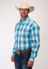 Roper Big & Tall Long Sleeve Western Shirt ~ BLUE MESA PLAID