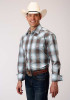 Roper Big & Tall Long Sleeve Western Shirt ~ GRAY DAWN OMBRE