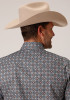 Roper Big & Tall Short Sleeve Western Shirt ~ SILVER FOULARD