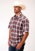 Roper Big & Tall Short Sleeve Western Shirt ~ BARN PLAID