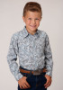 Boys Western Cowboy Snap Shirt ~ VINTAGE PAISLEY