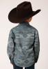 Boys Western Cowboy  Snap Shirt ~GRAY FOG AZTEC PRINT