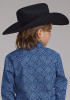Boys Western Cowboy  Snap Shirt ~  SAPHIRE ORNAMENTAL