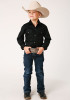 	 Boys Western Cowboy  Snap Shirt ~ SOLID POPLIN WESTERN MODEL VERGTD SNAP
