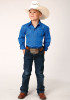Boys Western Cowboy  Snap Shirt ~ SOLID POPLIN 1PT BACK YOKE VERGTD SNAP