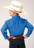 Boys Western Cowboy  Snap Shirt ~ SOLID POPLIN 1PT BACK YOKE VERGTD SNAP