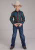 Boys Western Cowboy  Snap Shirt ~  VERTICAL STRIPE