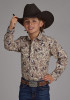 Boys Western Cowboy  Snap Shirt ~  BRUSHSTROKE COWBOYS PRINT