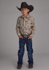 Boys Western Cowboy  Snap Shirt ~  BRUSHSTROKE COWBOYS PRINT