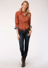 Womens Western Shirt ~ ORANGE