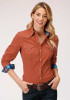 Womens Western Shirt ~ ORANGE