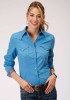 Womens Western Shirt ~ BLUE
