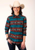 Womens Western Blouse ~ OMBRE AZTEC