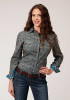 Womens Western Shirt ~ VINTAGE TEAL PAISLEY