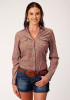 Womens Western Shirt ~ PERSIMMON FOULARD