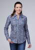 Womens Roper Western Shirt ~  BLUE RIVER PAISLEY, 