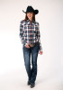 Women's Long Sleeve Western  Shirt ~ WEST PLAID