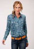 Roper Womens Western Shirt ~ Beautiful Paisley Poly Spandex